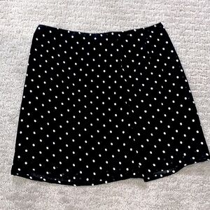 Mini black polkadot skirt from fashion nova